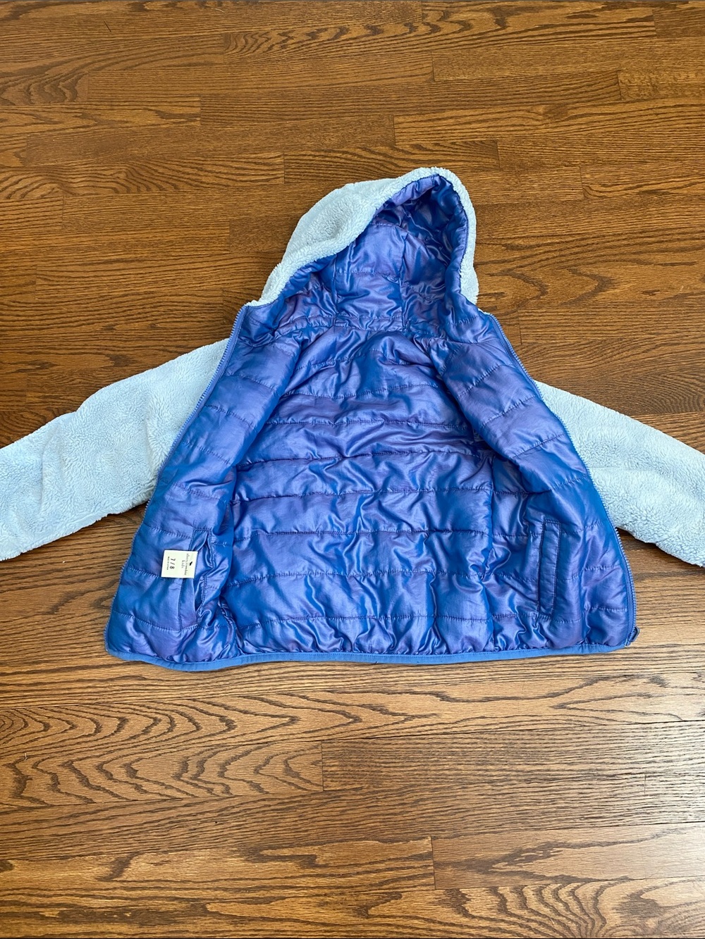 Abercrombie & Fitch Light Blue reversible jacket size 7-8 girls